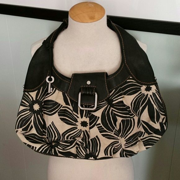 Fossil Handbags - NWOT Fossil leather and canvas bag
